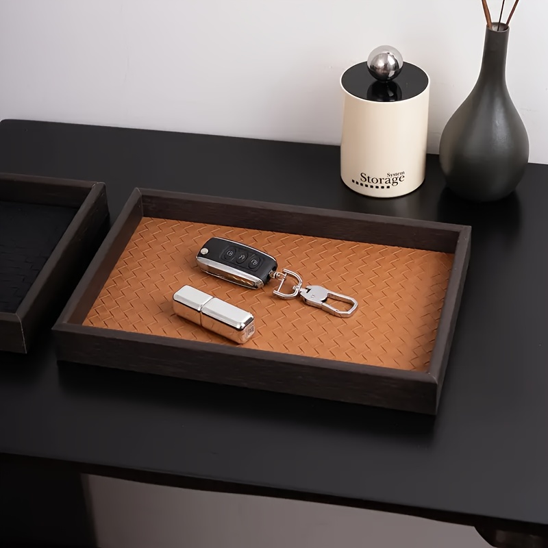 Watches Jewelry Holder - Plateau de rangement en Faux cuir