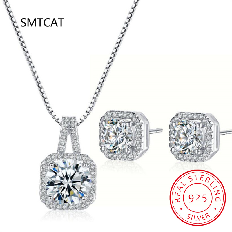 Diamond Stud Earrings - Ensemble de bijoux en diamant Moissanite