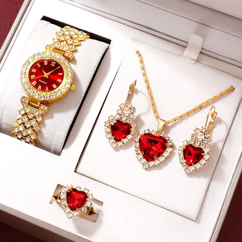 Mystery Jewelry Jar Watches - Montre de luxe dorée pour femme,