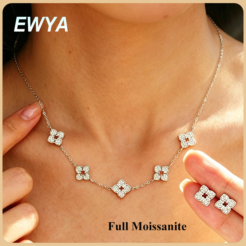 Diamond Stud Earrings - Collier chaîne EWYA en forme de