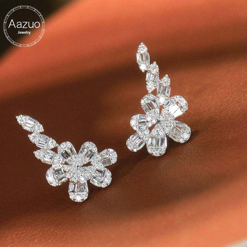 Diamond Stud Earrings - Aazuo – bijoux fins en or
