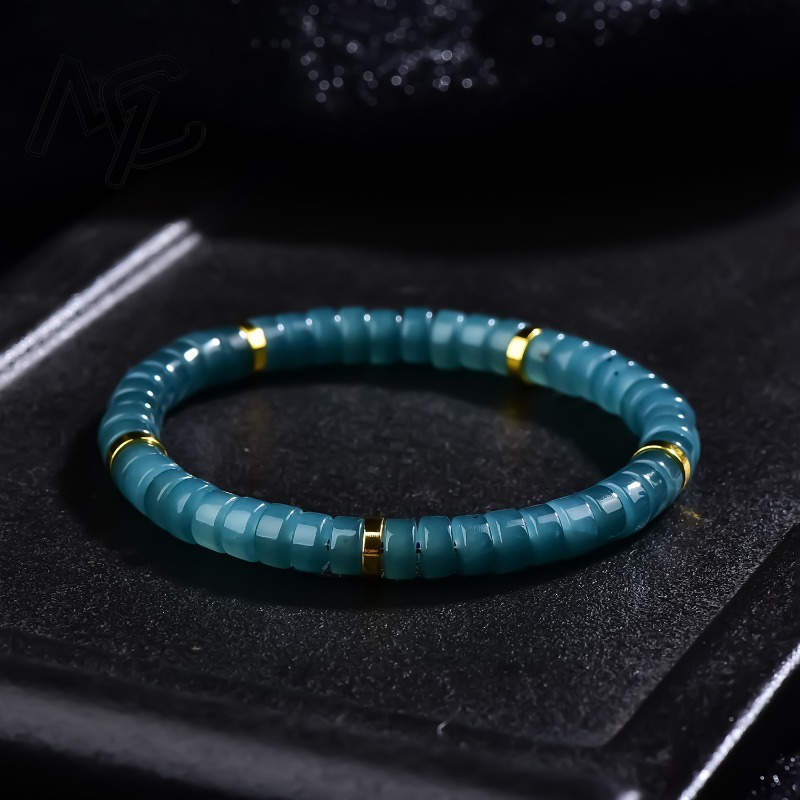 Jewelry & Watches Sp Z Oo Janów Lubelski - Bracelet de perles d'abacus en jadéite