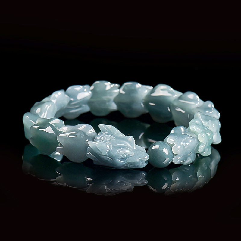 Jewelry & Watches Sp Z Oo Janów Lubelski - Bracelet Dragon en Jadeite Birmane Bleue,