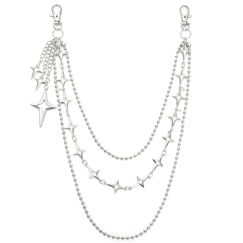 Hip Hop Chain Necklace - Chaîne de taille multicouche tendance pour
