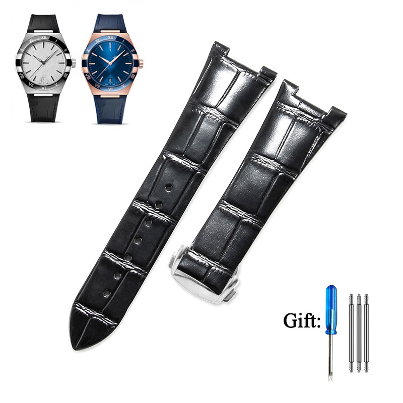 Omega Watch Constellation - Bracelet de montre en cuir pour