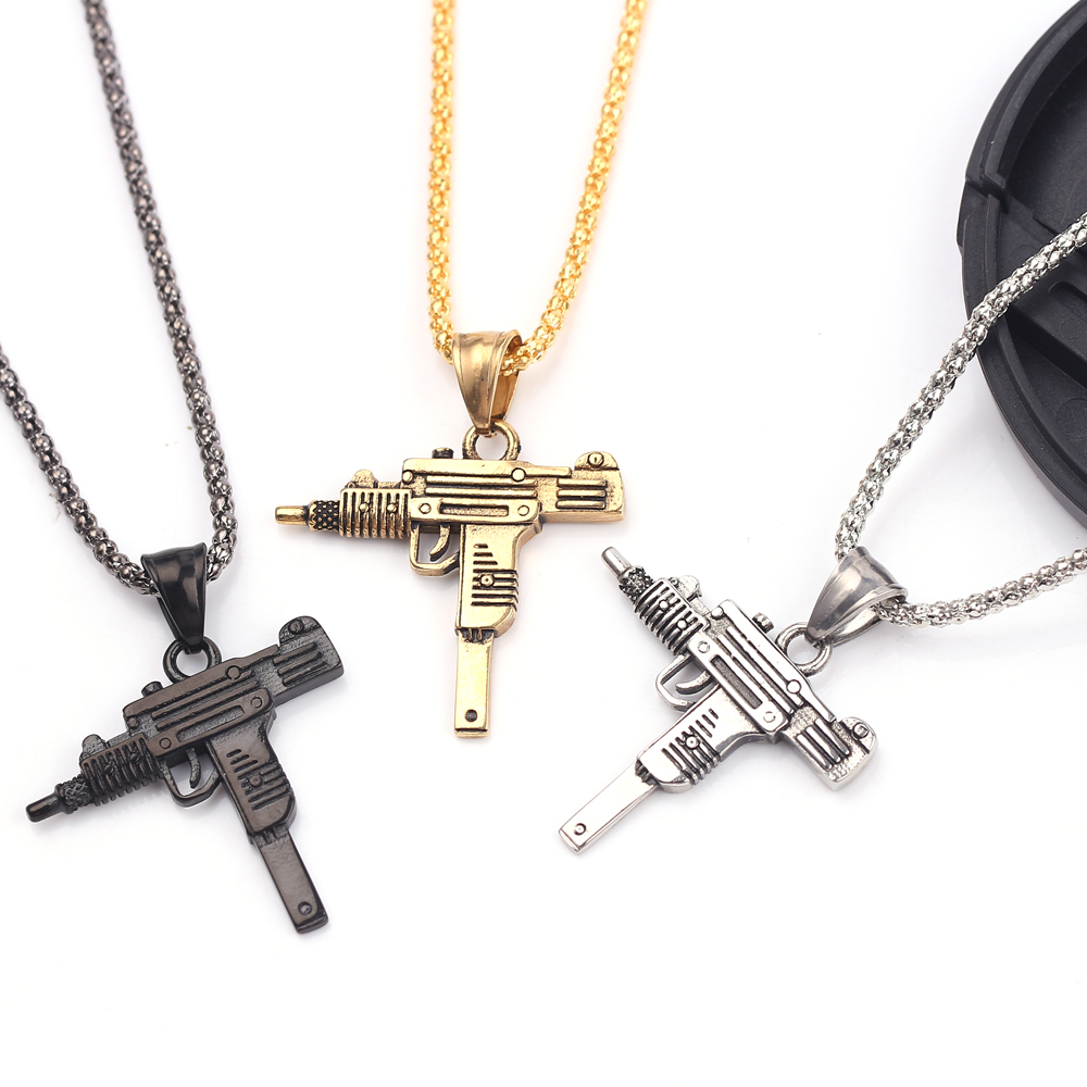 Pendentif Collier Pistolet Mit - Hip Hop Chain Necklace avis et prix