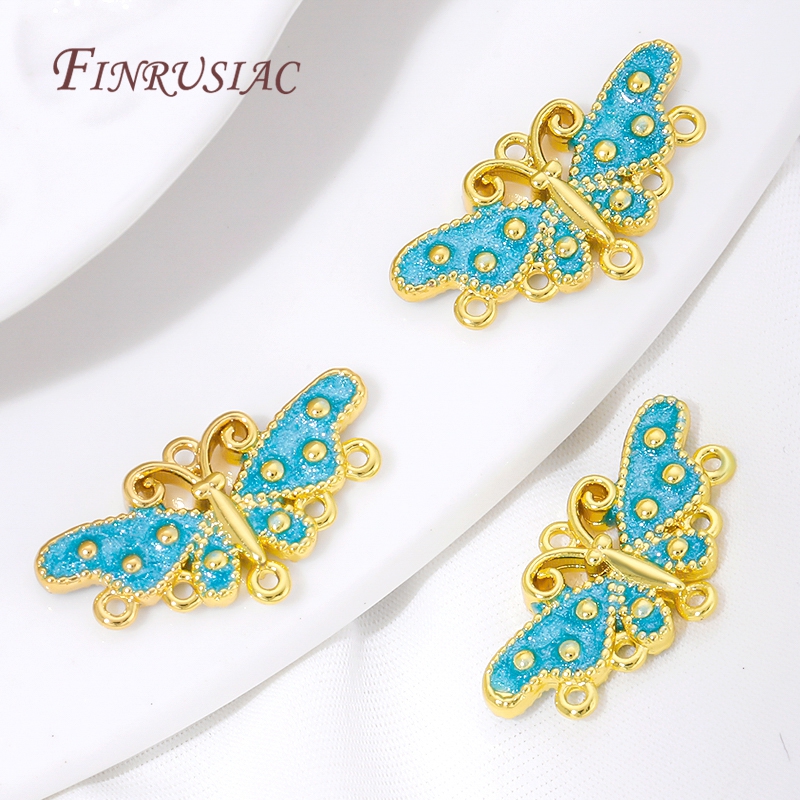 Connecteur papillon en émail b - Butterfly Pendant Necklace avis et prix