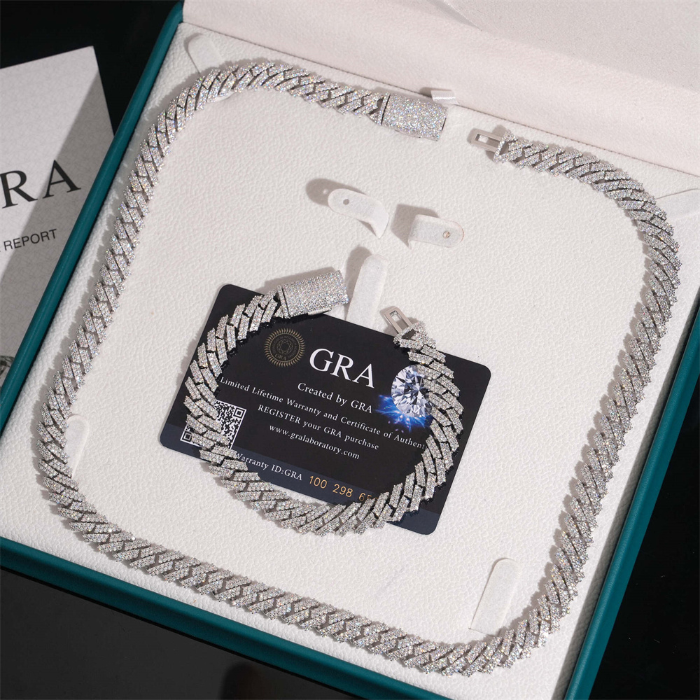 Icedminer 10mm 2 rangées Moiss - Hip Hop Chain Necklace avis et prix