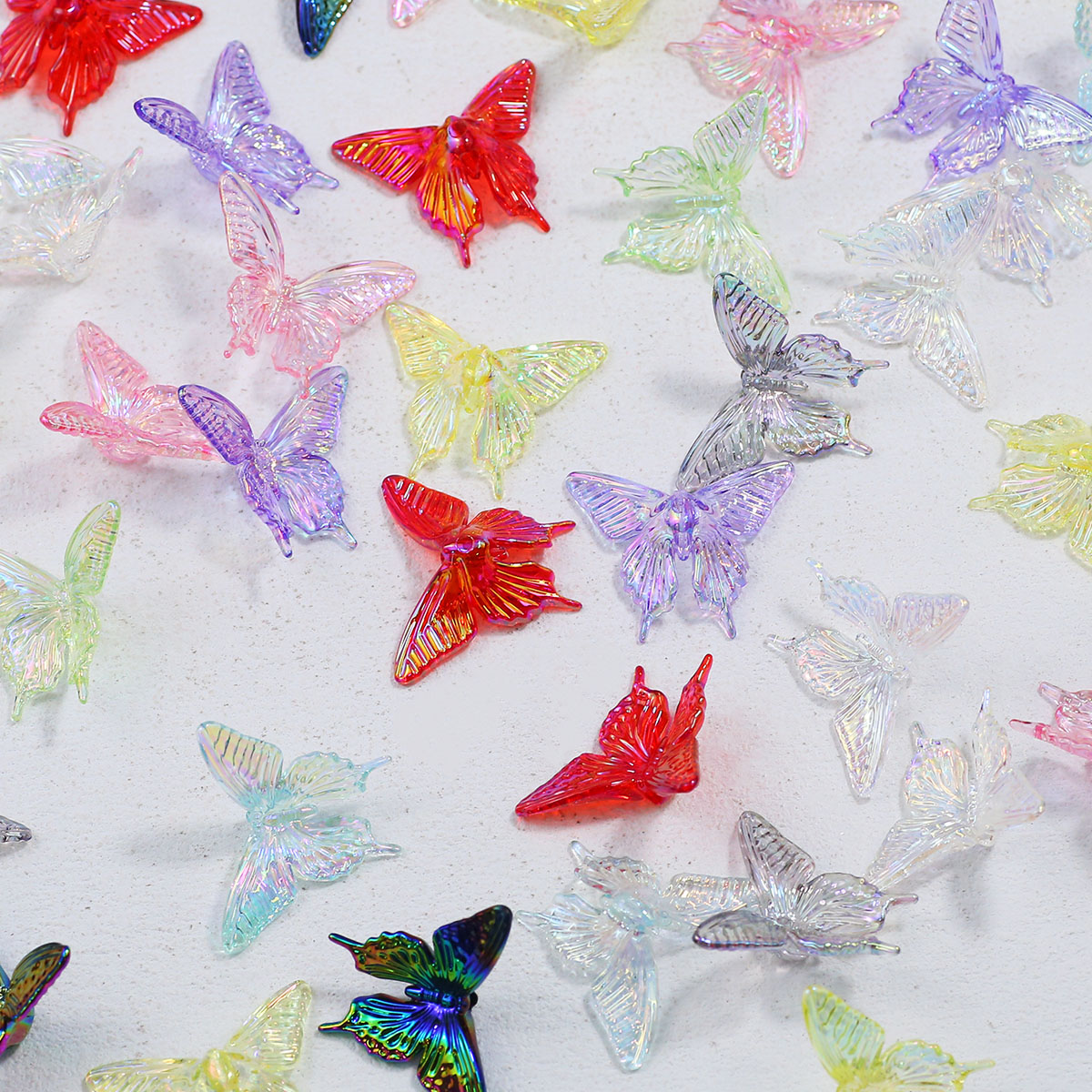38*34mm acrylique papillon UV  - Butterfly Pendant Necklace avis et prix