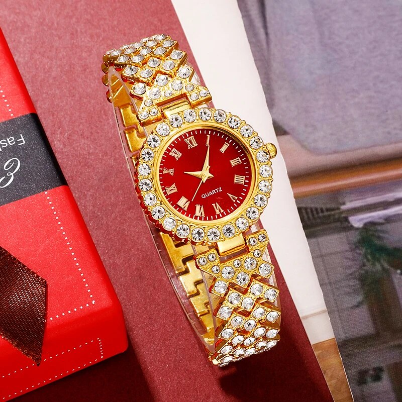 Montre de luxe dorée pour femm - Mystery Jewelry Jar Watches avis et prix