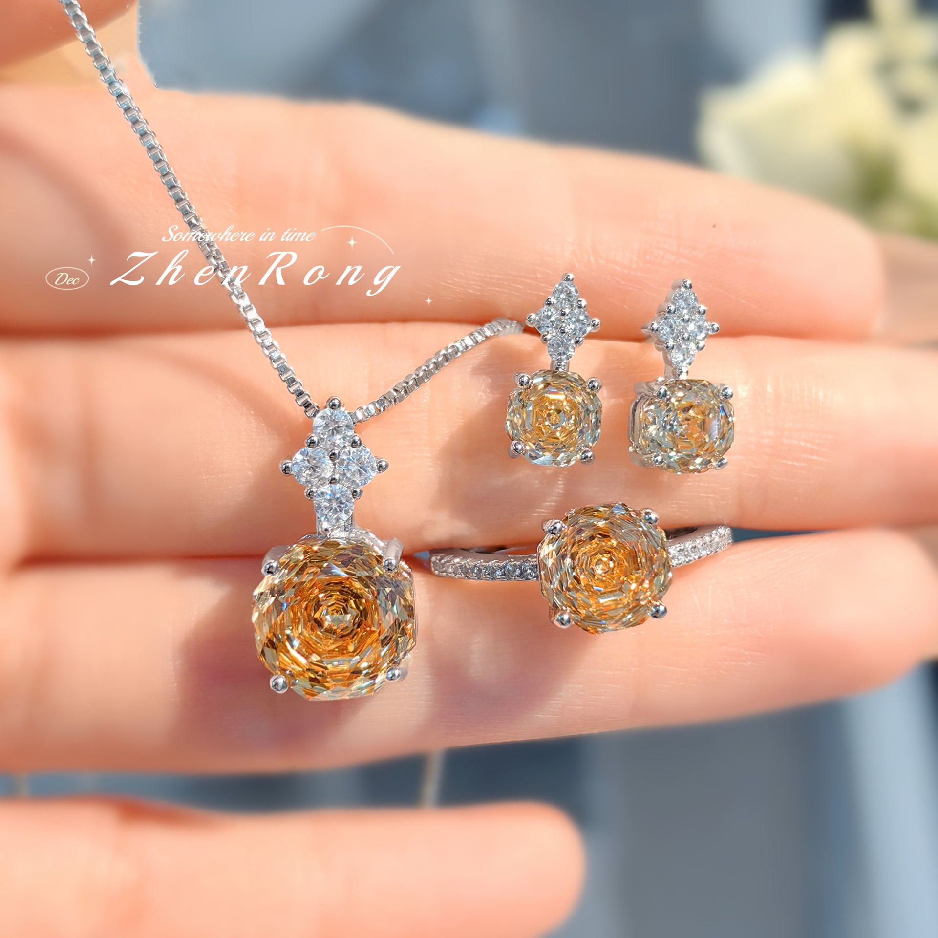 Ensemble de bijoux en argent s - Diamond Stud Earrings avis et prix