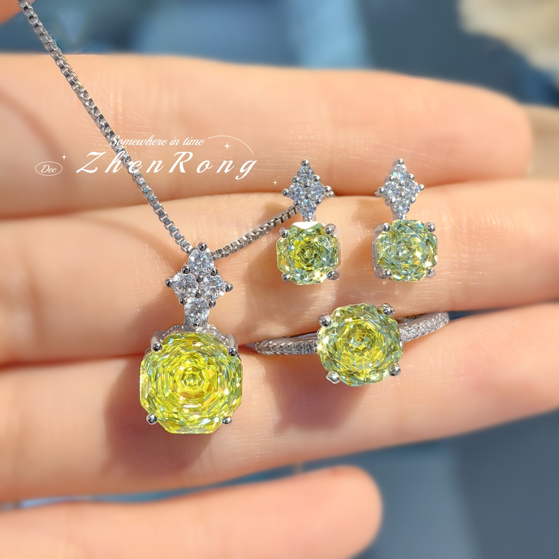 Ensemble de bijoux en argent s - Diamond Stud Earrings avis et prix