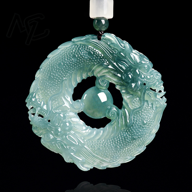 Collier pendentif en jade bleu - Jewelry & Watches Sp Z Oo Janów Lubelski avis et prix