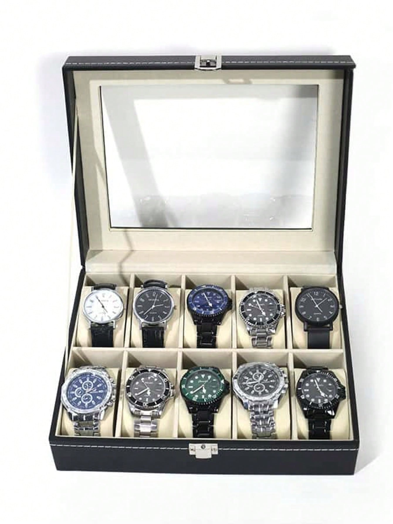 Boîte à montres en cuir avec s - Mystery Jewelry Jar Watches avis et prix