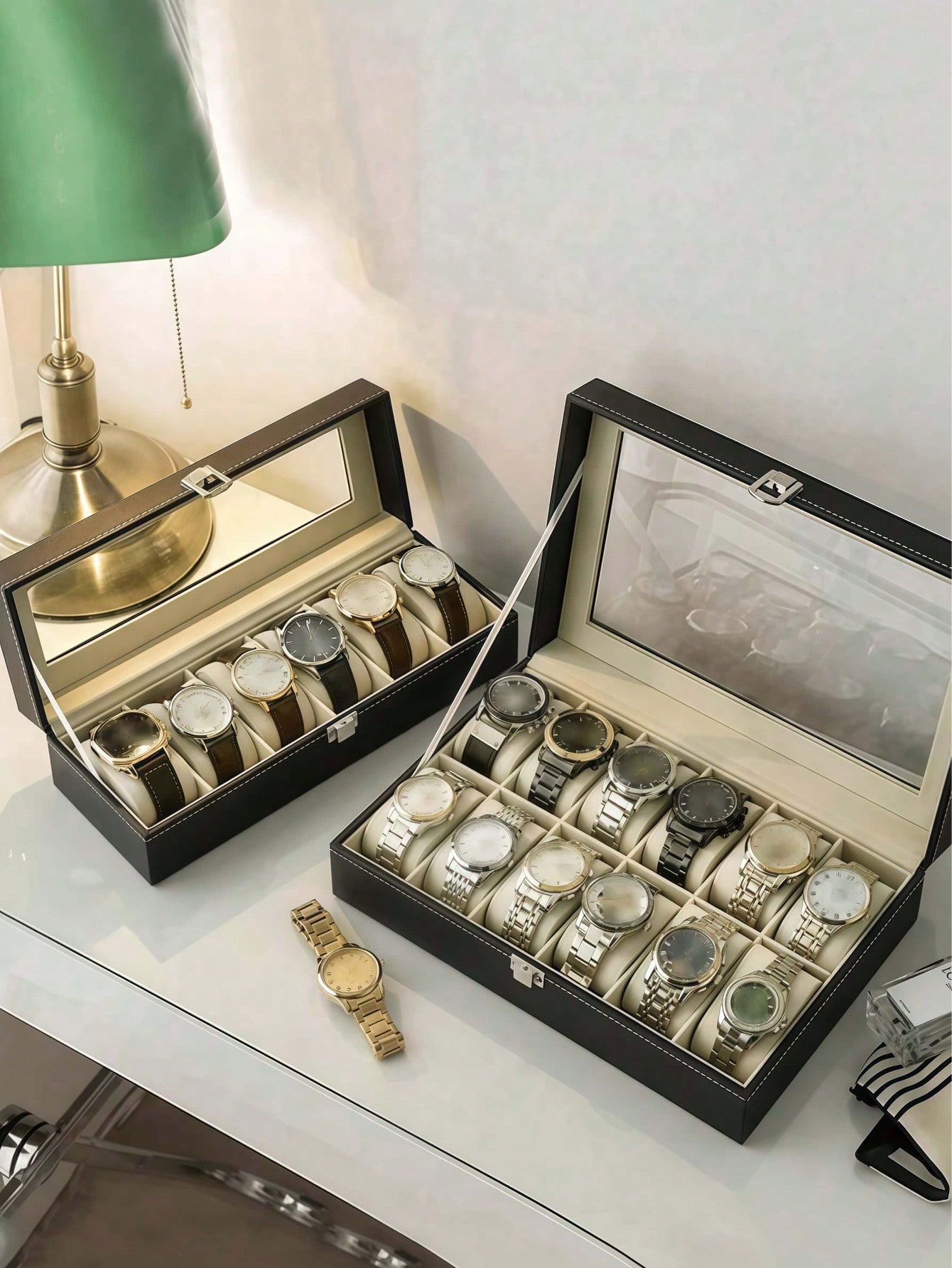 Boîte à montres en cuir avec s - Mystery Jewelry Jar Watches avis et prix