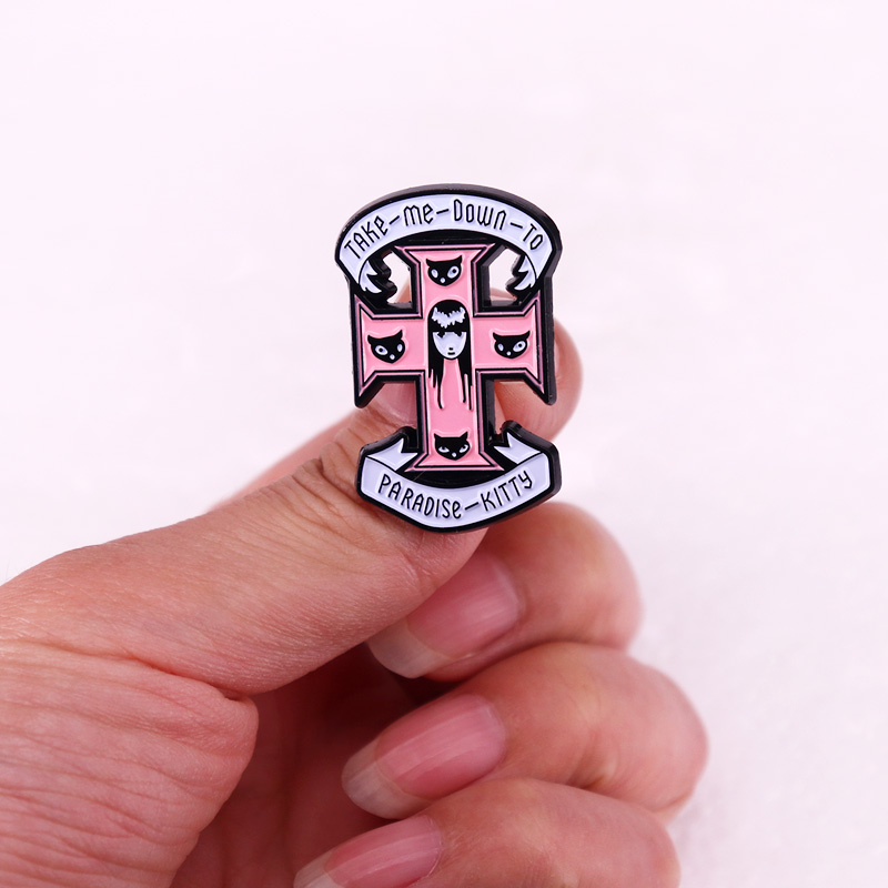 Broche en Émail avec Croix Ros - Paradise Jewelry & Watches Llc Miami Reviews avis et prix