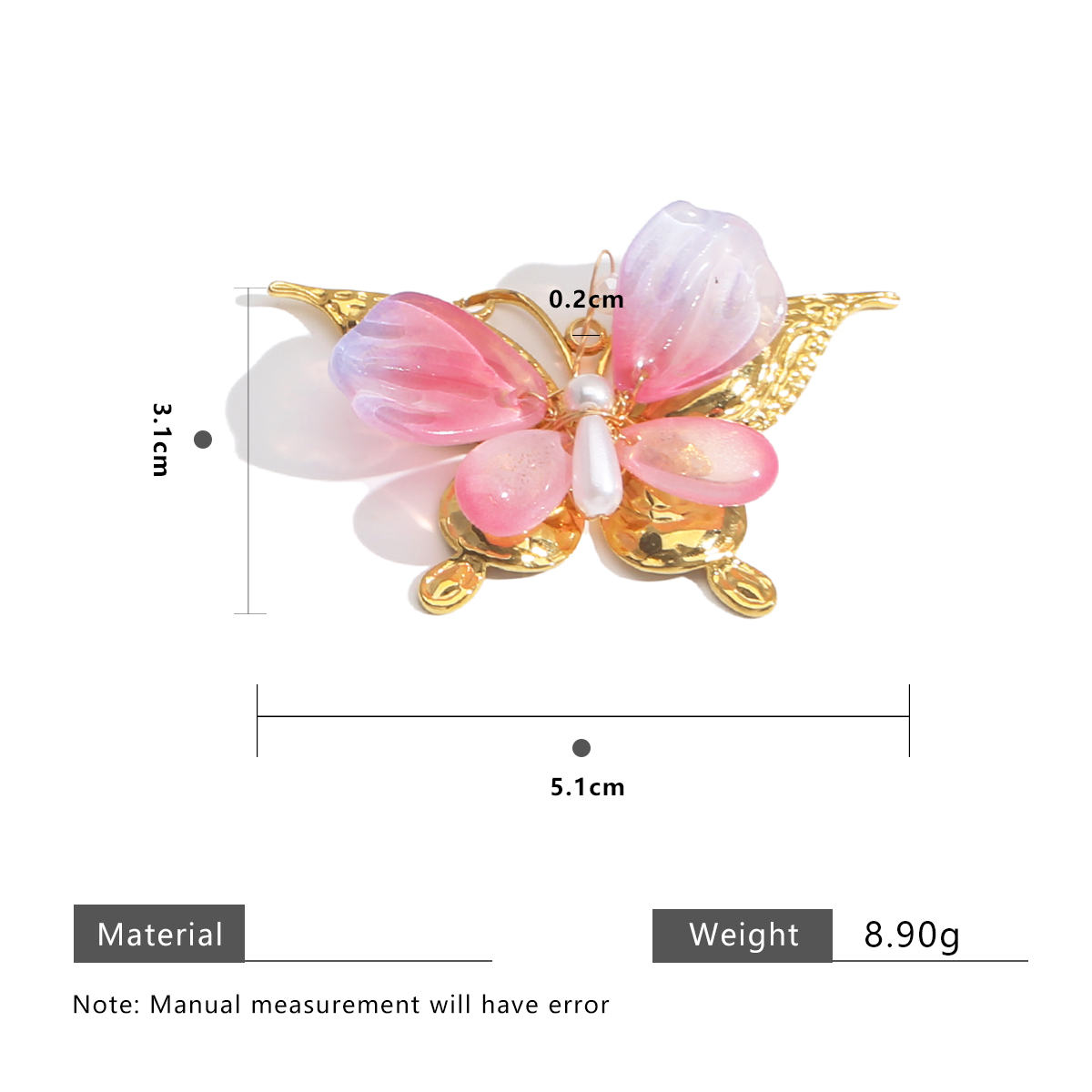 Pendentif papillon en cristal  - Butterfly Pendant Necklace avis et prix