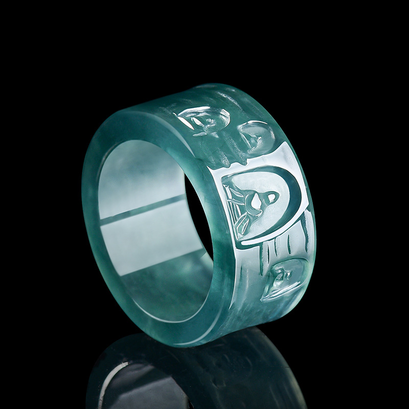 Bague Bouddha en Jadeite Natur - Jewelry & Watches Sp Z Oo Janów Lubelski avis et prix