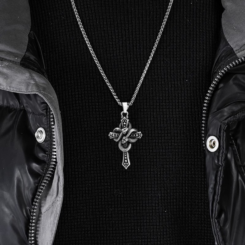 Collier pendentif croix à épin - Hip Hop Chain Necklace avis et prix